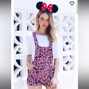 MICKEY MOUSE PINK OVERALLS SHORT NWT BLACKMILK BM SIZE SMALL DISNEY MICKEY MOUSE